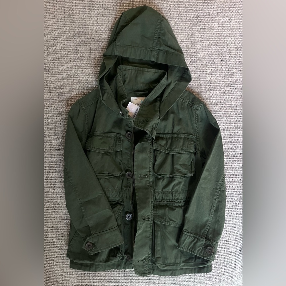 Crewcuts army green utility jacket - size 4/5